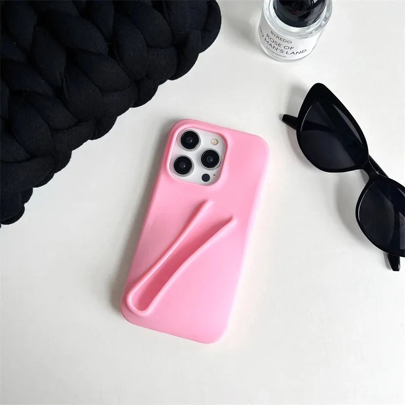 Lipstick Make-Up Soft Silicone Phone Case for Iphone 14 15 Pro Max X Xs XR 11 13 12 Mini 6 7 8 plus SE Portable Lip Gloss Cover