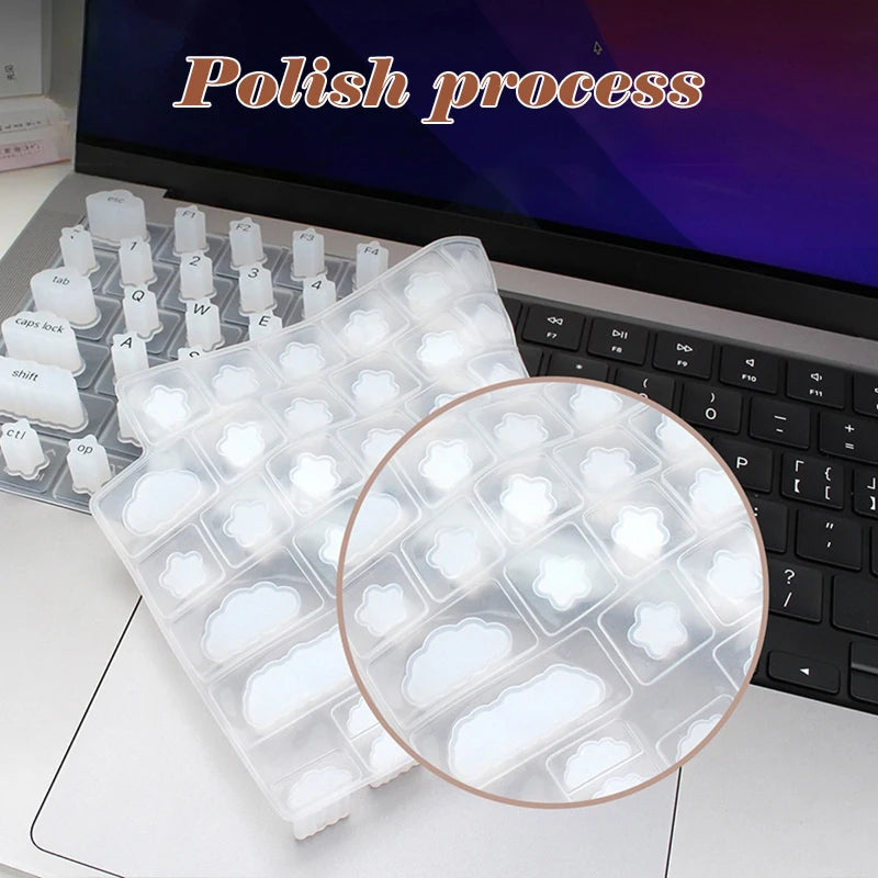 Nail Silicone Keyboard Protective Film for Laptop Nail Long Nail Button Cap Dust Proof Scratch Proof Nail Typing Artifact