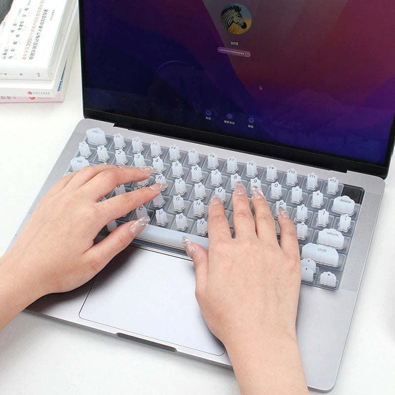 Nail Silicone Keyboard Protective Film for Laptop Nail Long Nail Button Cap Dust Proof Scratch Proof Nail Typing Artifact
