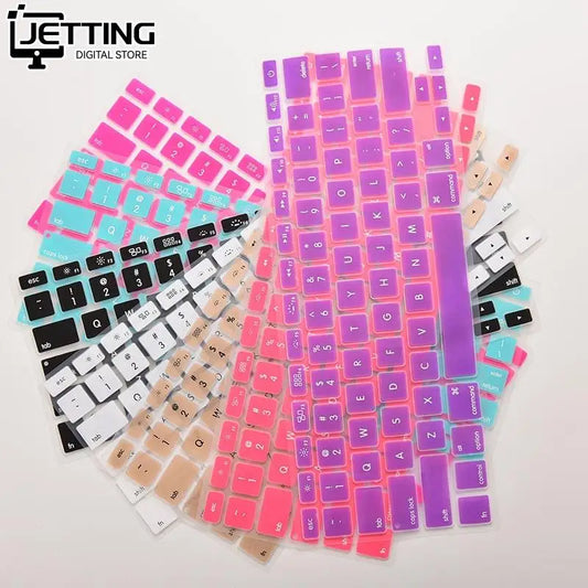 7 Candy Colors Silicone Keyboard Cover Sticker for Macbook Air 13 Pro 13 15 17 Protector Sticker Film
